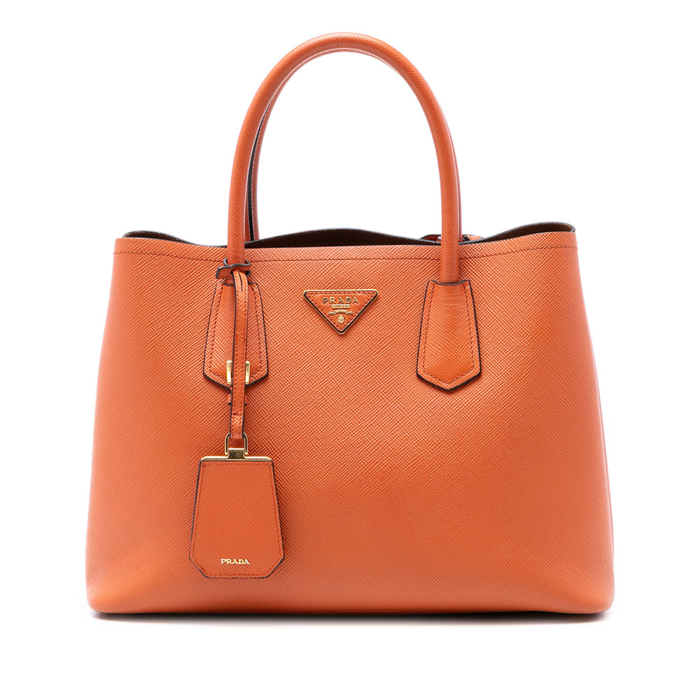 Pre-Loved Prada Medium Saffiano Cuir Double Handle Satchel - Picture 1 of 7